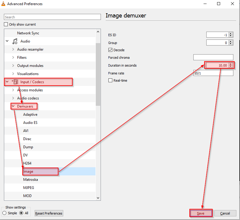 How to display multiple images from a hot folder using VLC